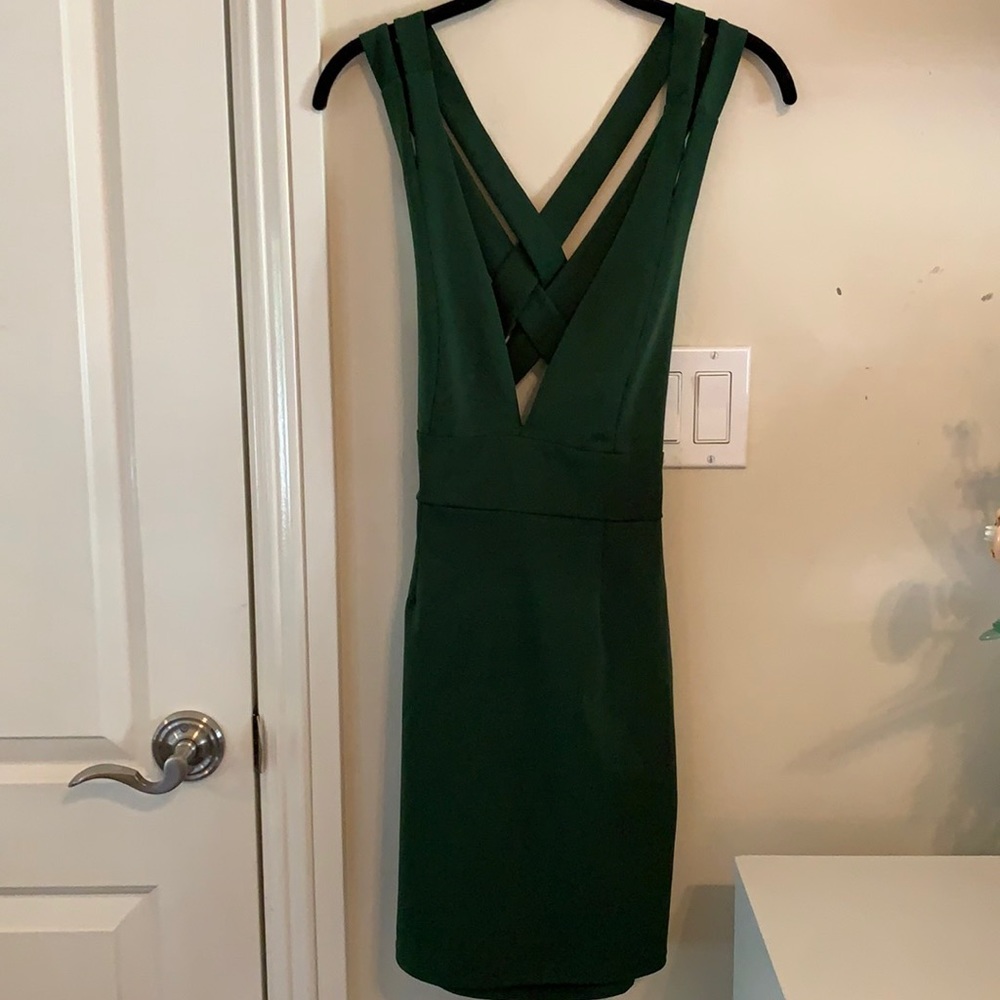NBD Deep V dress